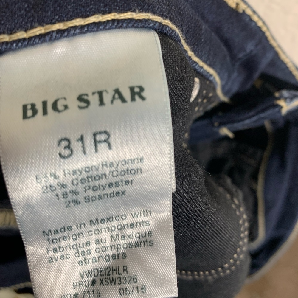 5/$25 Size 31 Big Star Desi skinny woman’s jeans Dark Denim - Picture 10 of 11